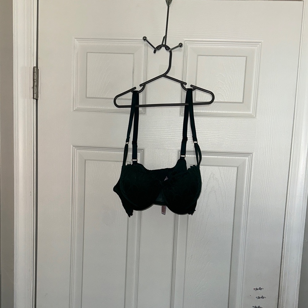 Savage X Fenty Dark Green Lace Bra